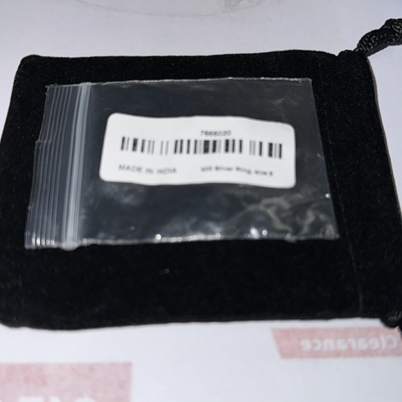 BLUE DIAMOND BUCKLE RING, SIZE 8 - Picture 6 of 6